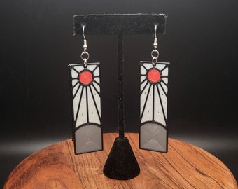 Demon Slayer Kamado Tanjiro Hanafuda Earrings