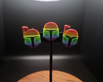 Rainbow Mandalorian Star Wars Pride Pins