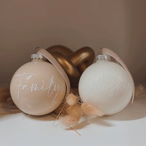 Boho Christmas Ornaments Beige and off white set