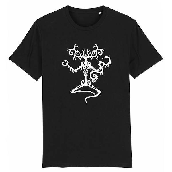 Petroglyph cernunnos (White Design) T-shirt