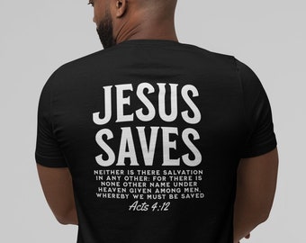 Good News Jesus saves T shirt - Christian t shirt - bible verse shirt - Jesus shirt - gospel salvation religious T shirt - Christian gift T