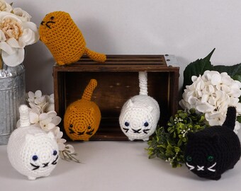 Crochet loaf cat - Handmade amigurumi cat - stuffed animal - gift for cat lovers - crocheted cat