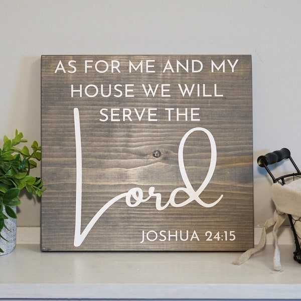 As for Me and My House We Will Serve the Lord Sign - Etsy