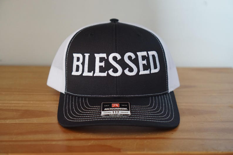 Blessed Snapback Christian Trucker Cap, Embroidered Blessed Hat - Etsy