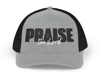 Praise the Lord Hat, Christian Embroidered Religious Snapback Trucker Cap