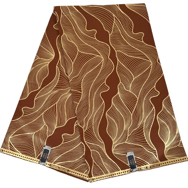 Butter Pecan Gold Metallic Organza Fabric main image 0