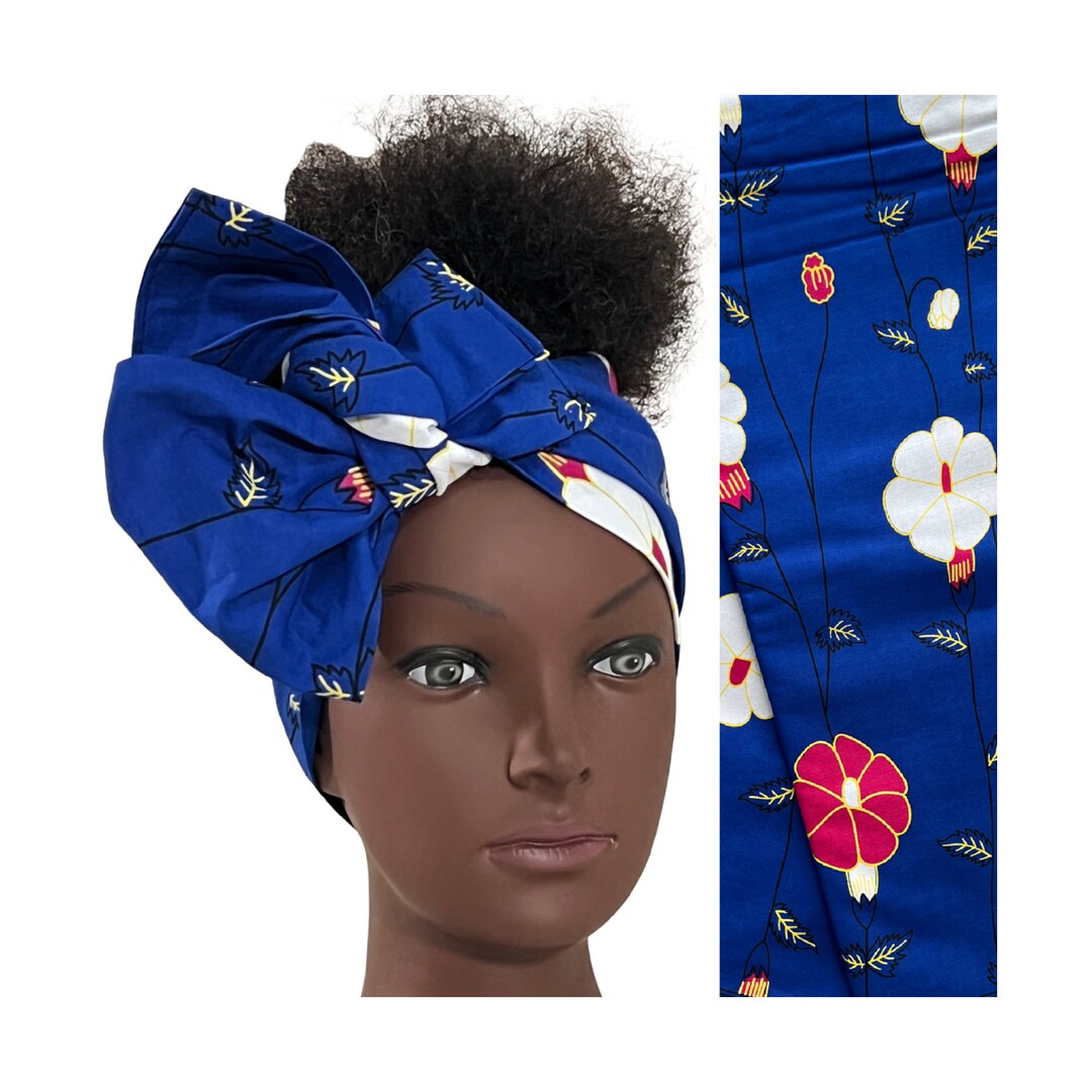 African Fabric Head Wrap Hair Tie/bow/headband/workout Hair Tie/head