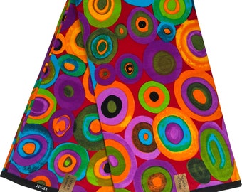African Ankara Fabric: Vibrant Cotton Sewing Material, 1-6 Yards