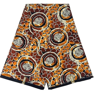 Afrikanischer Stoff Ankara in 6 Yards 100% Baumwolle Schneiderei Große Qualität Lebendige Bunte Braun Schwarz Nähen Material