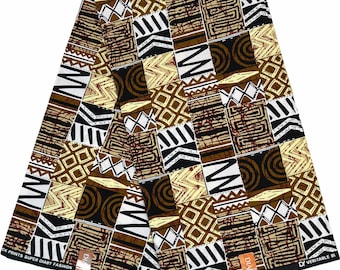 African Ankara Fabric: 100% Cotton Ethnic Print Sewing Material