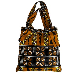 Große Tragetasche Schultertasche Frauen Ankara Afrikanischer Stoff Wachs Frauen Druck Faltbare Waschbar Einkaufstasche Reise Stilvolle 100% Baumwolle Material