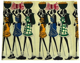 African Print Fabric: Ethnic Women Design, 100% Cotton Ankara