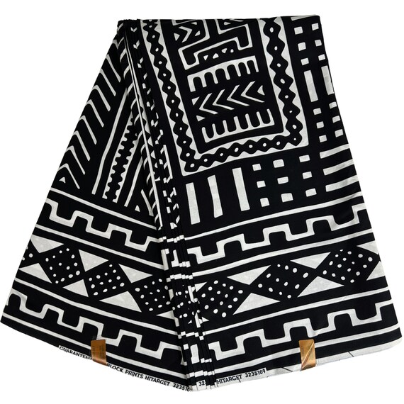 African Fabric Print Soft Quality 100 Cotton Black White Ankara up to 6yards Crafting Sewing Material Material Double sided Print. Etsy UK