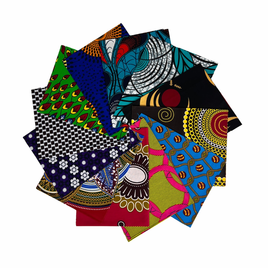 African Fabric Ankara 12 Fat Quarter Bundle Patchwork Crafting - Etsy