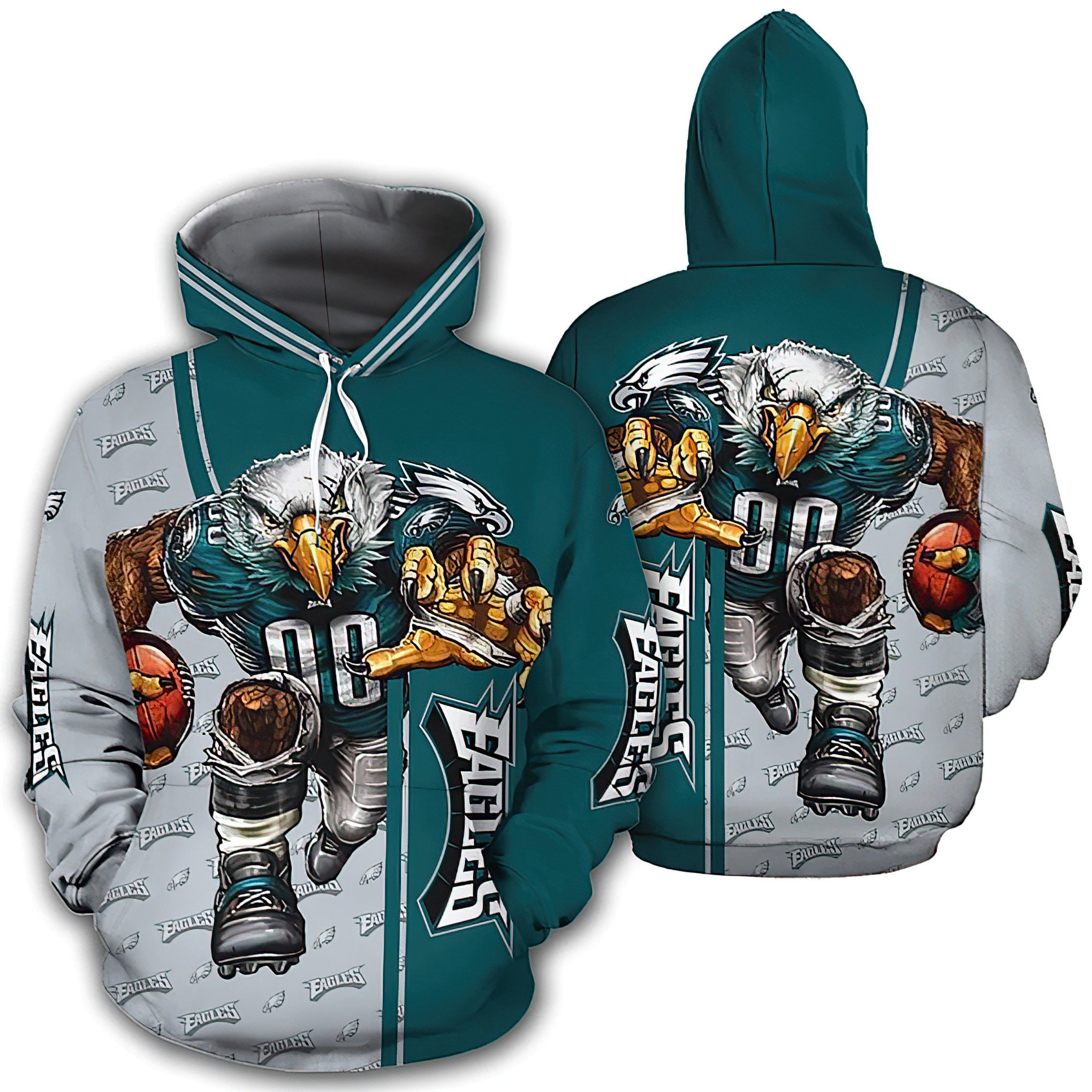 Philadelphia Eagles 3D Full Printing Hoodies NFL Philadelphia Etsy