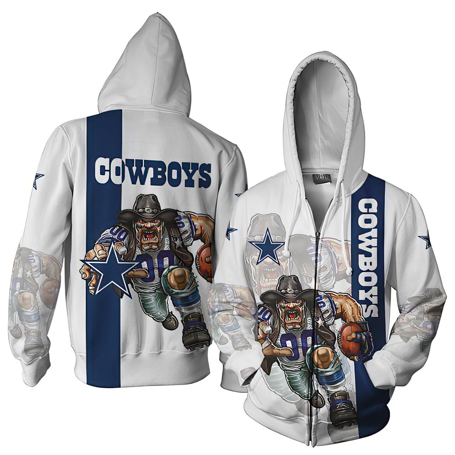 Dallas Cowboys Premium Fleece Hoodie Dallas Cowboys Hoodies | Etsy