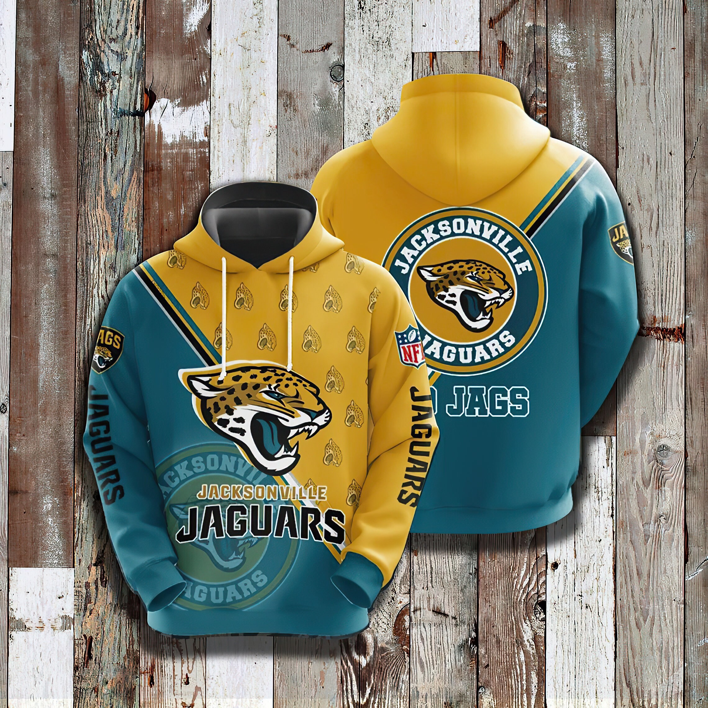 Jacksonville Jaguars 3D Full Printing Hoodie Jacksonville Etsy