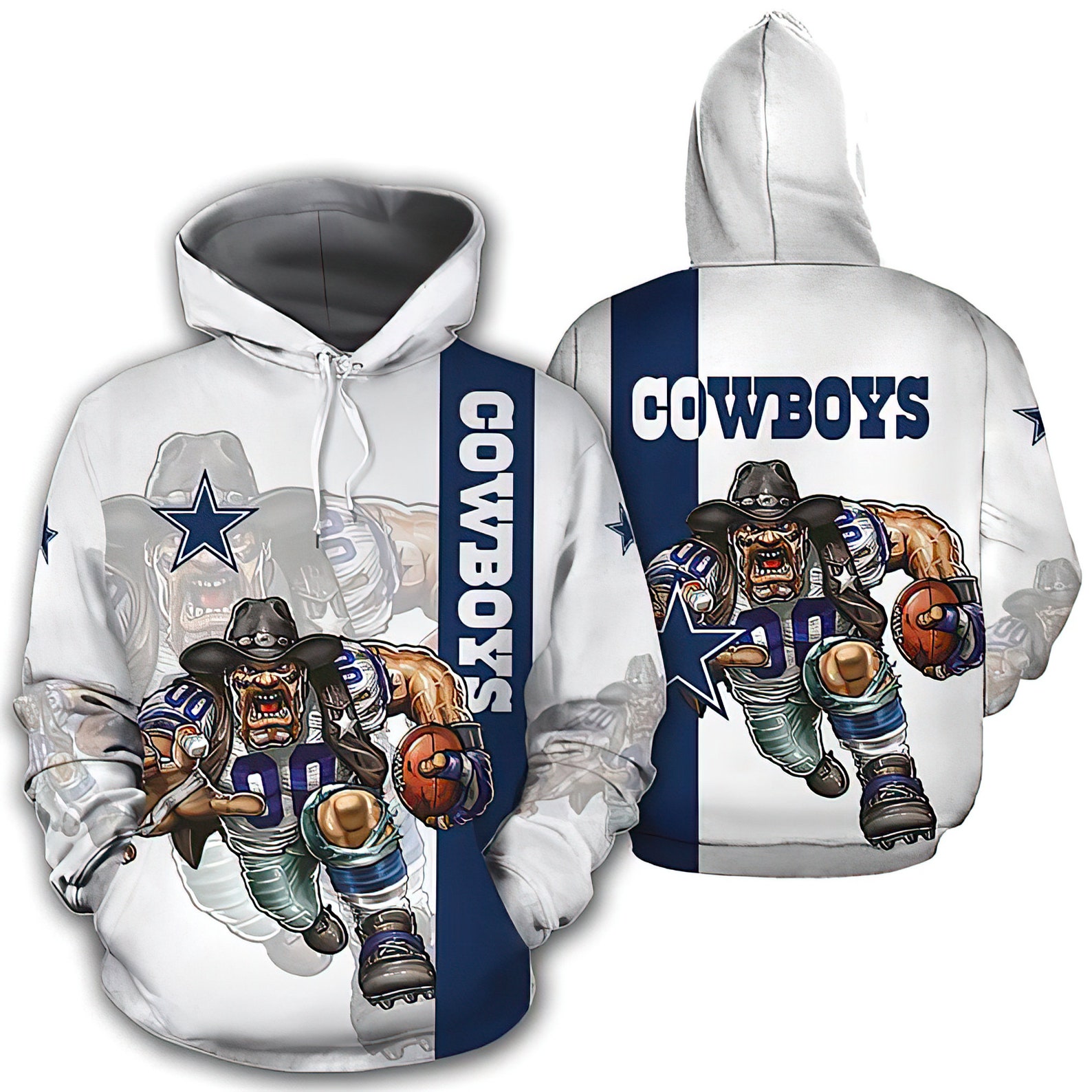 Dallas Cowboys Premium Fleece Hoodie Dallas Cowboys Hoodies Etsy