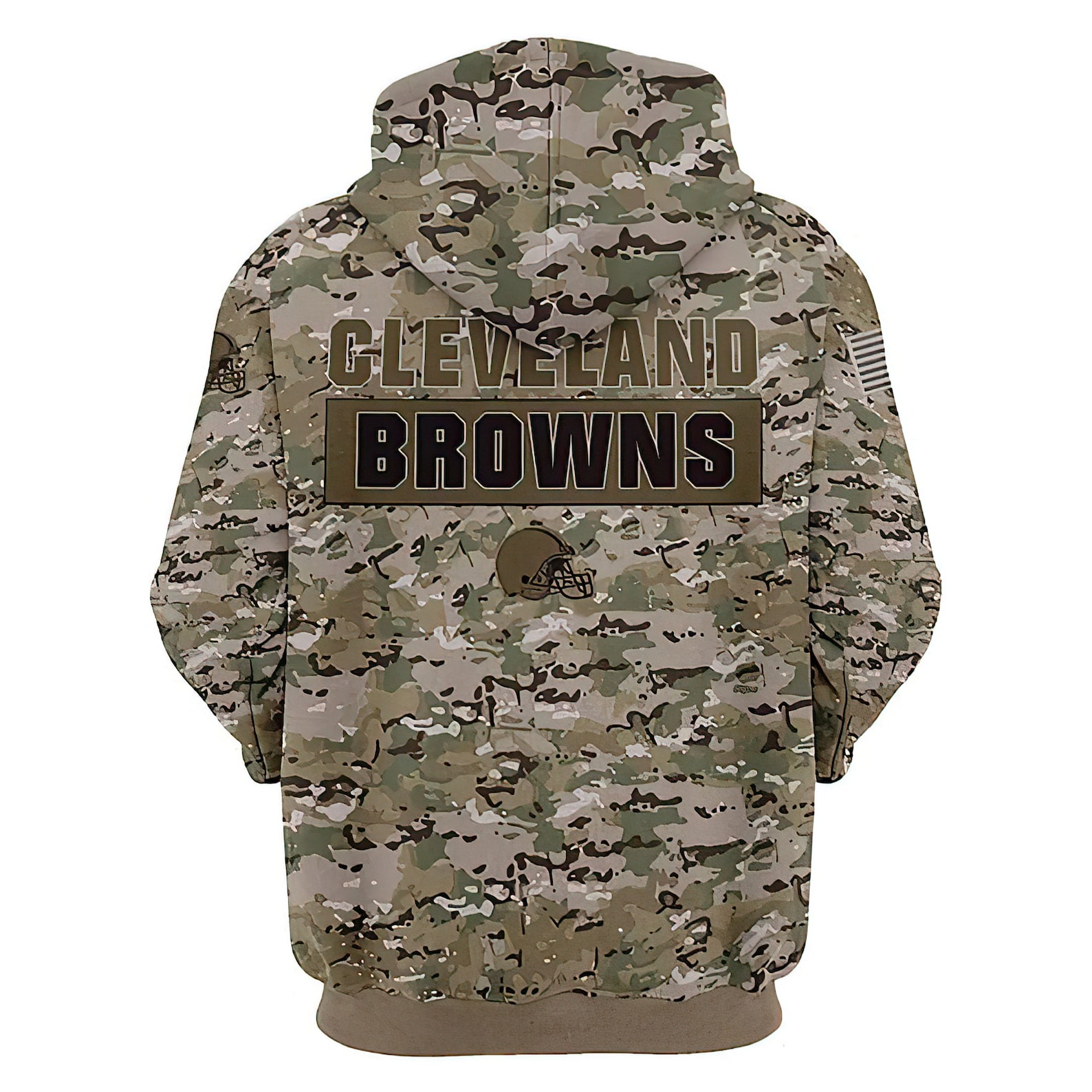 Cleveland Browns Premium Fleece Hoodie Cleveland Browns Camo Etsy