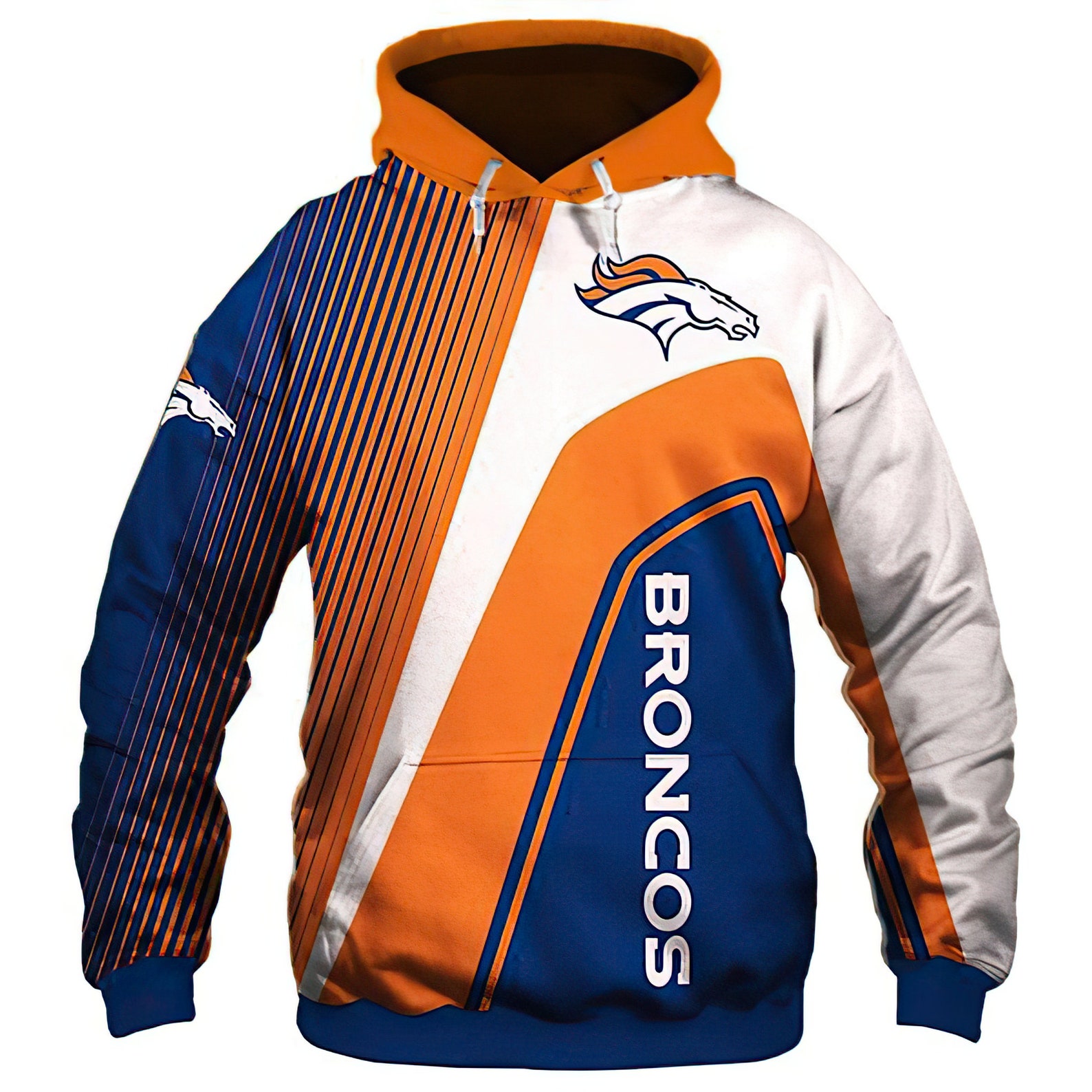 Denver Broncos Premium Fleece Hoodie-NFL Denver Broncos | Etsy