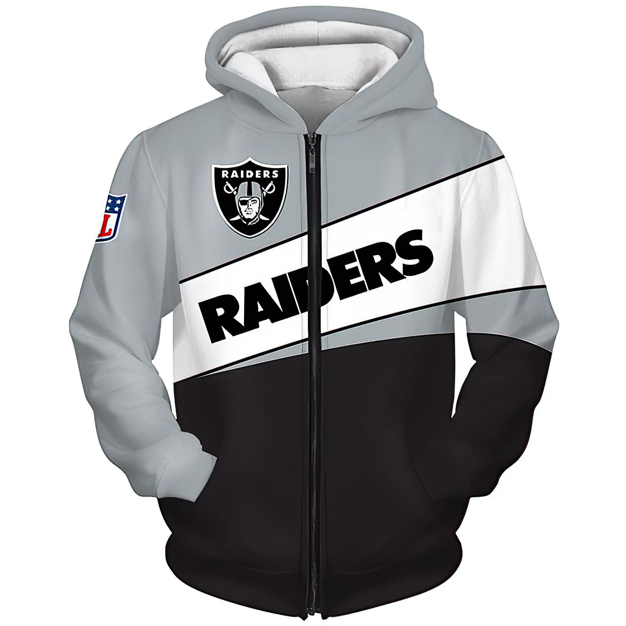 raiders zip up jacket