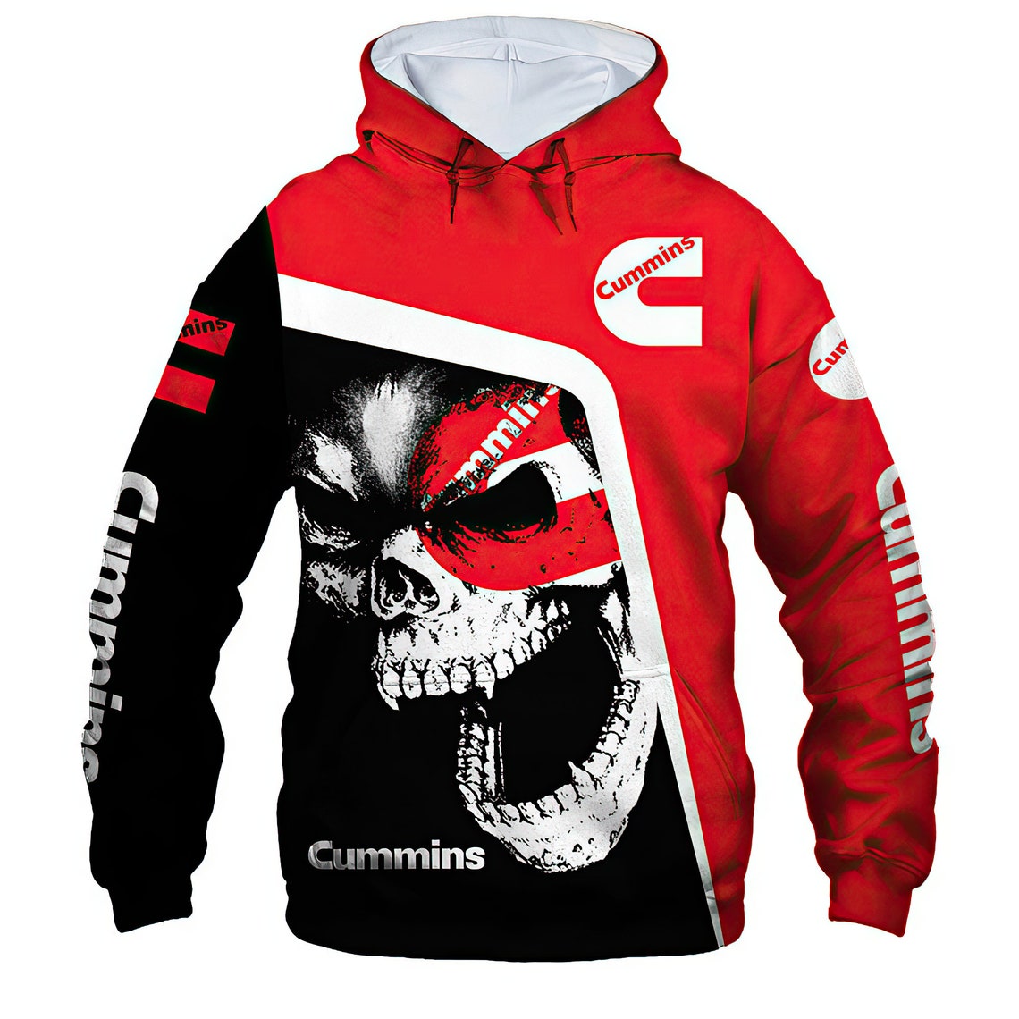 Cummins Skull Style 3D Premium Fleece Hoodie Cummins Skull | Etsy