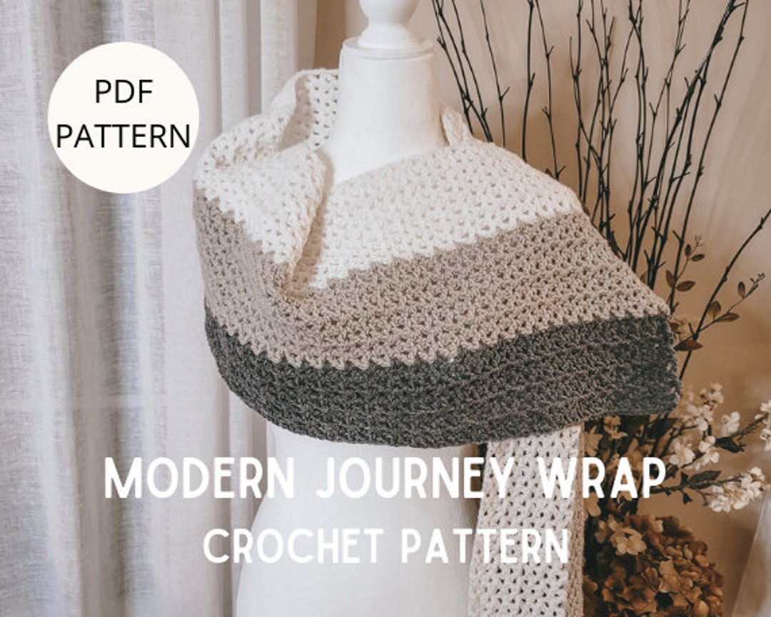 Modern Crochet Wrap Pattern: Easy Design (PDF Pattern) - Etsy