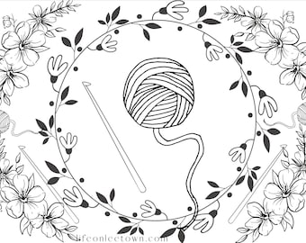 Páginas para colorear de crochet (archivo PDF)