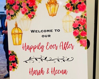 Plaque de réception - Bienvenue sur notre plaque Happy Ever After