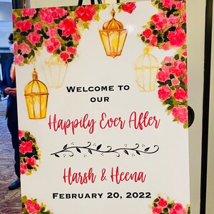 Wedding Reception Sign - Welcome to Our Happily Ever After Sign