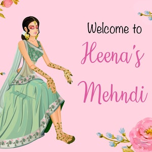 Mehndi Sign - Indian Wedding Sign