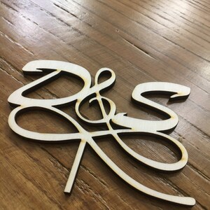 DECORAZIONE TORTA INIZIALI/ topper/  matrimonio/ compleanno / anniversario /idea regalo /iniziali /personalizzabile laser cut legno wood