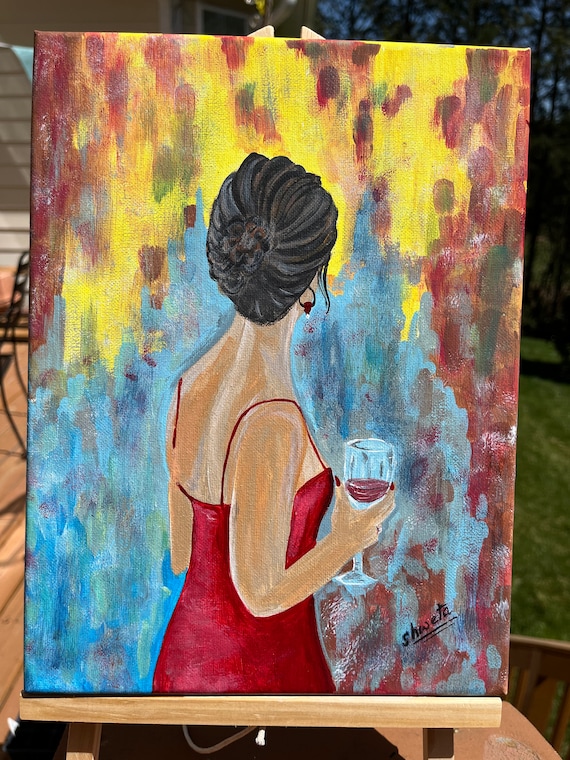 With Grace and Confidence Original 9x12 Inch Acrylic Painting on Stretched Canvas Etsy UK