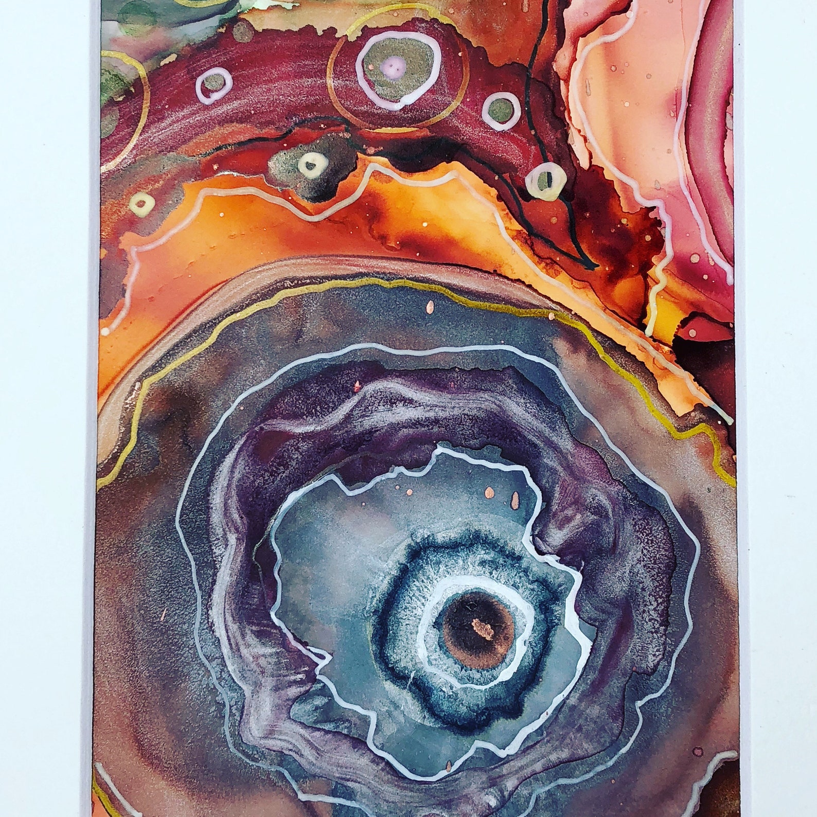 Original abstract alcohol ink painting alcohol ink art Etsy