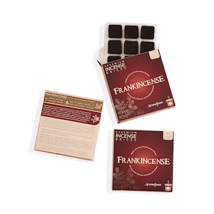 Frankincense- Boswellia Carterii- Resin Incense Bricks | Refill Pack | Charged with Pure Resins | Smokeless Non-Toxic | Purify| Spirituality