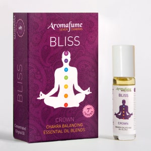 Crown Chakra (Sahasrara) Essential Oil Roll-On Blend | Aromatherapy | Confidence | Perfume Roll On | Charged with Chakra Crystals