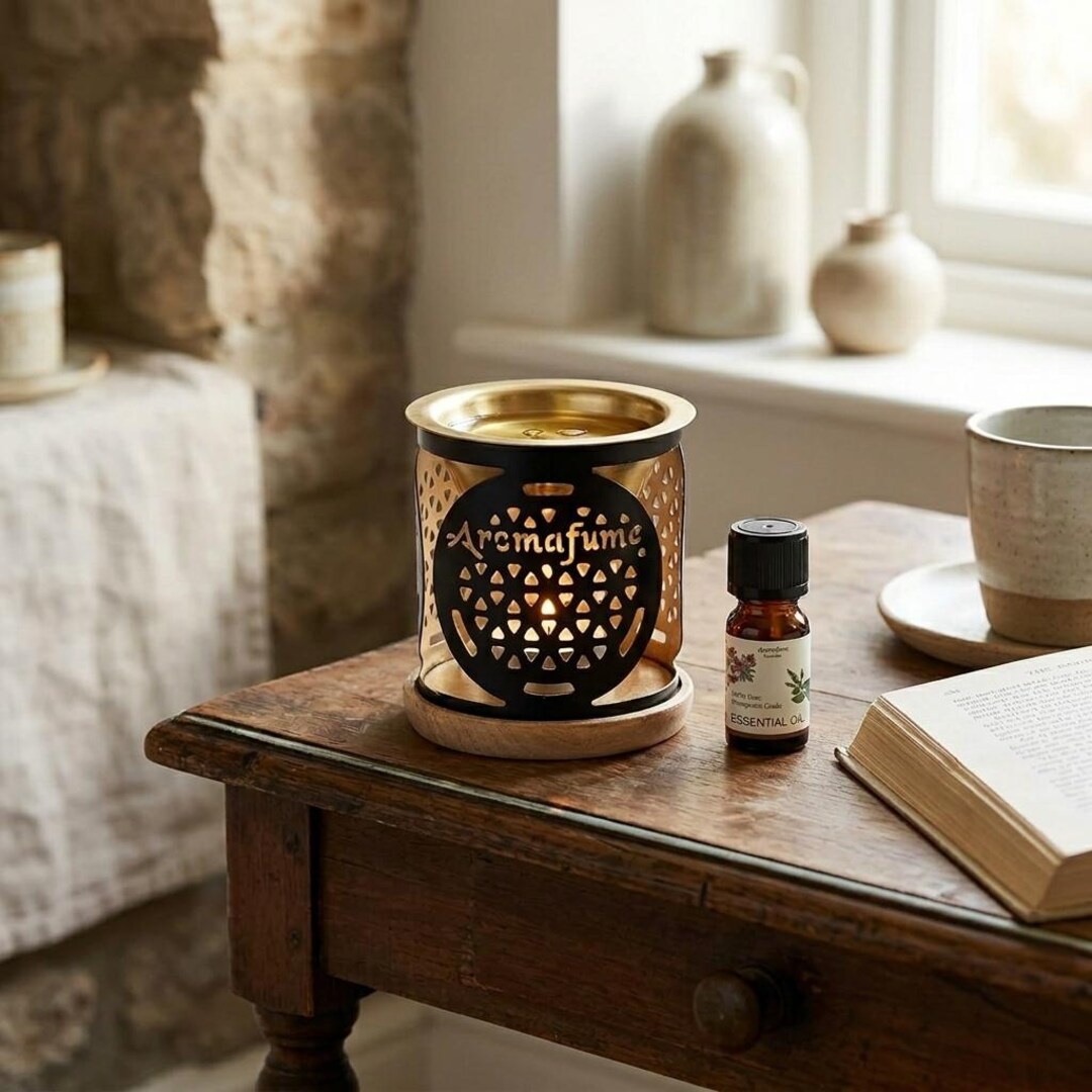 Flower of Life Essential Oil Burner – Aromatherapy Diffuser & Smokeless ...