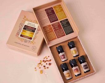 Frankincense, Myrrh, Benzoin, Copal, Frankincense & Myrrh Oils | Resin Essential Oil Blend Gift Set by Aromafume | Charged with Pure Resins