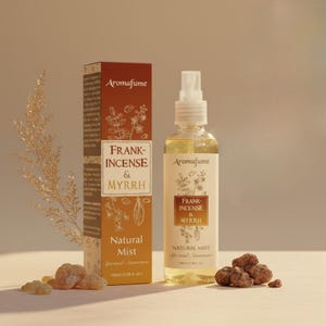 Frankincense & Myrrh Room Organic Spray ,Essential Oil Spray,Fabric Freshener,Bathroom- Car Spray,Linen Mist, Odor Eliminator,Phthalate Free