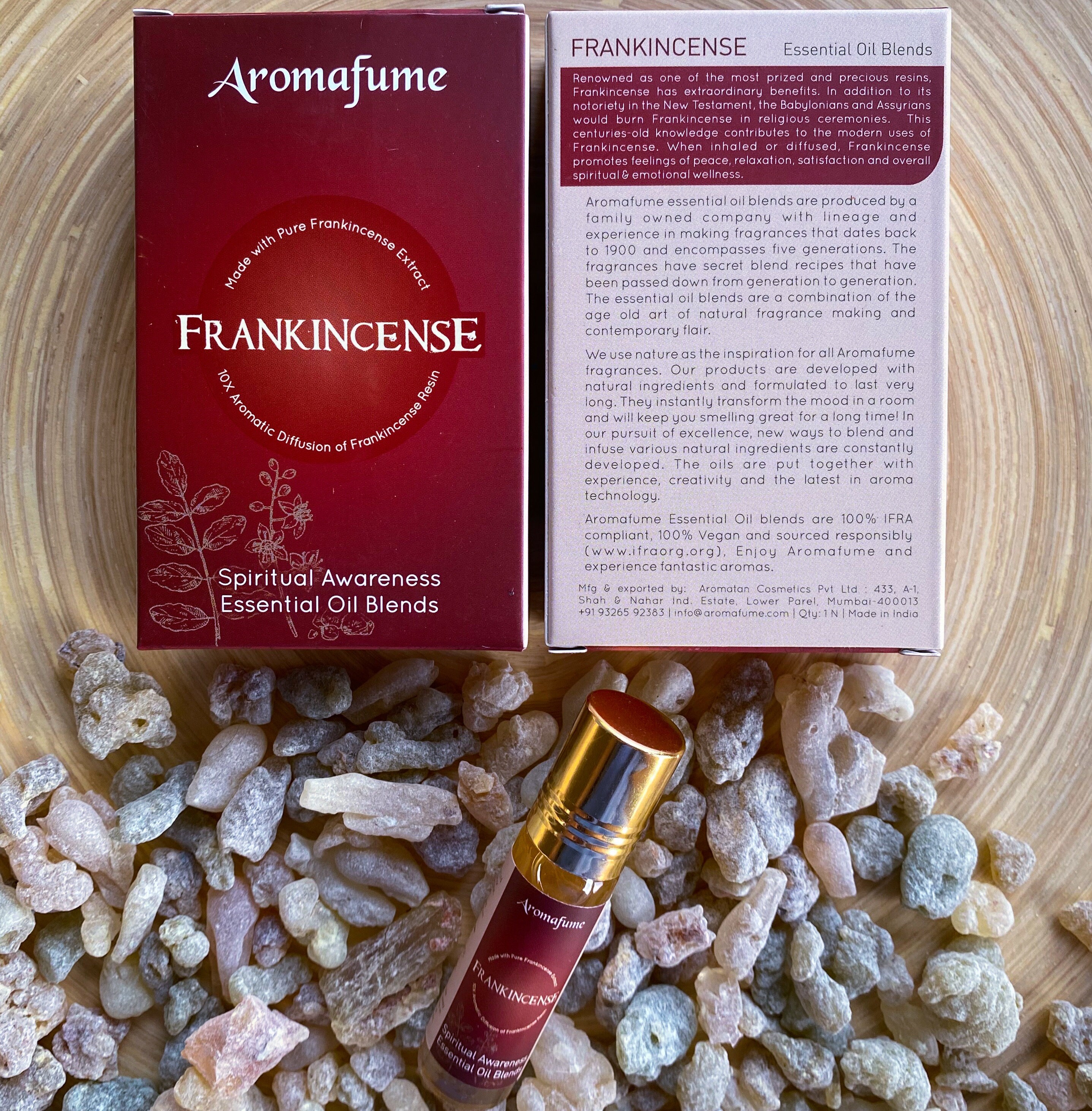Spiritual Awareness Pure Resin Essential Oil Roll-On Blend Gift Set by Aromafume | 6 x 6ml | Frankincense, Myrrh, Copal, Benzoin, Frankincense + Myrrh
