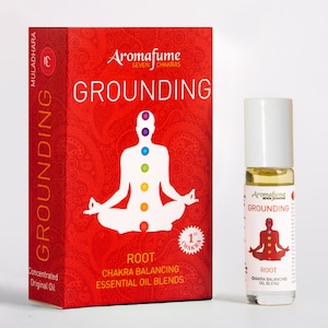 Root Chakra (Muladhara) Essential Oil Roll-On Blend | Aromatherapy | Grounding | Perfume Roll On| Charged with Chakra Crystals | Chakra Oils