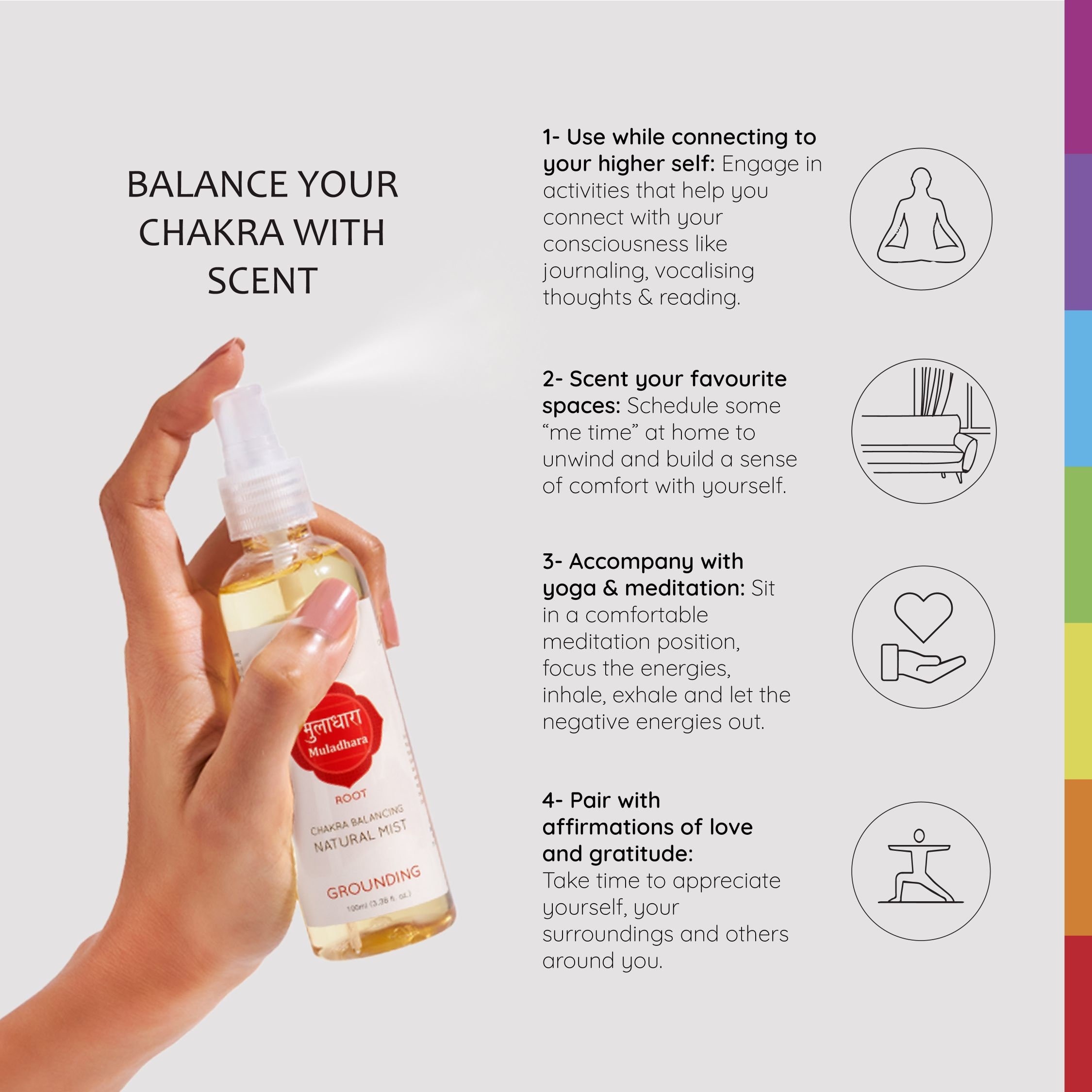 7 Chakra Natural Mist Spray Gift Set Yoga & Meditation Air Etsy