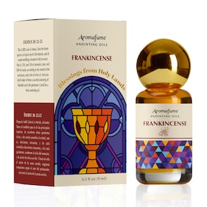 Frankincense Anointing Oil 9ml (0.3 fl oz.)| Blessings from The Holy Lands | Blessed Olive Oil with Biblical Spices from Jerusalem