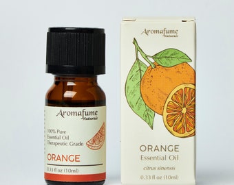 Aromafume Orange Essential Oil - 100% Natural, Essential Oils - Aromatherapy Oil for Home Diffusers, Gifts for Her - 10ml