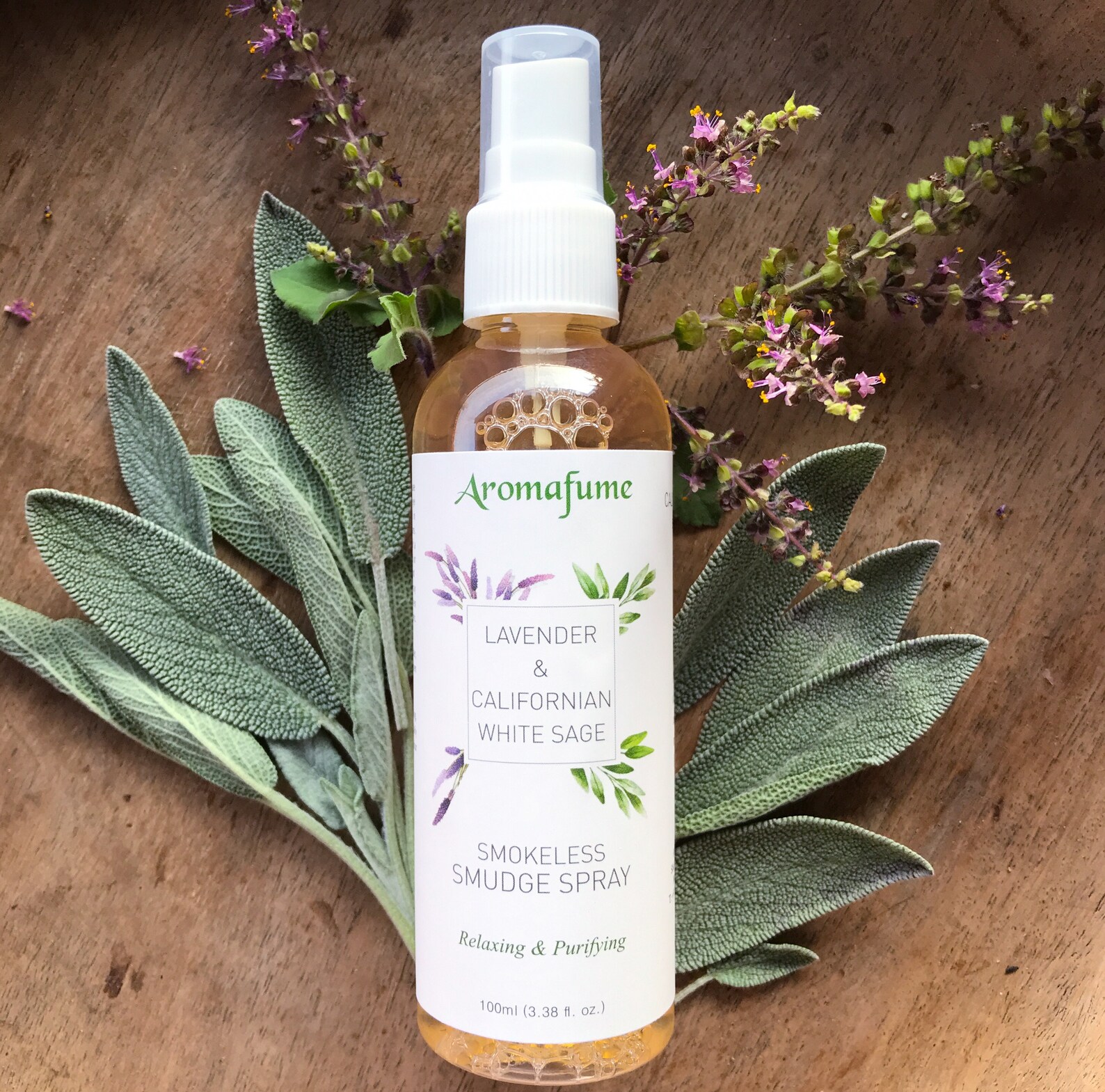 Aromafume White Sage Smudge Spray with Lavender for Deepened Etsy