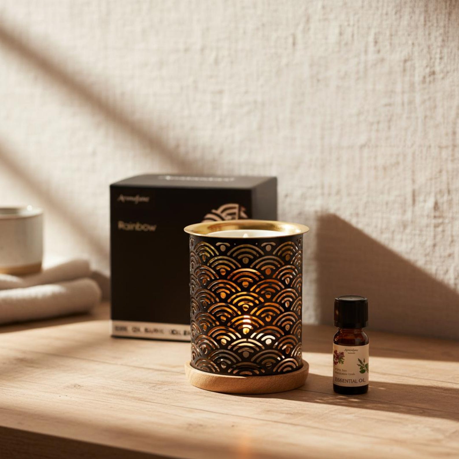 Rainbow Burner – Aromatherapy Diffuser & Smokeless Oil Warmer, Tealight ...