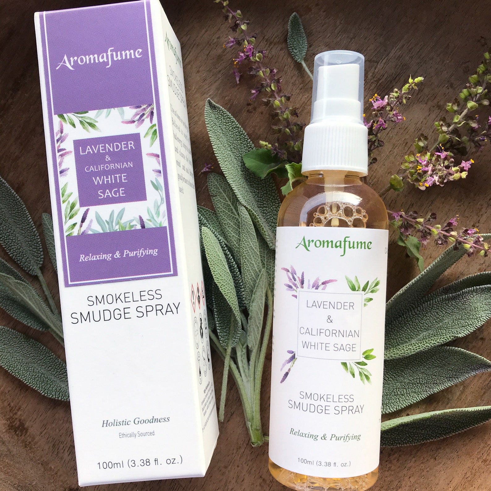 Aromafume White Sage Smudge Spray with Lavender for Deepened Etsy