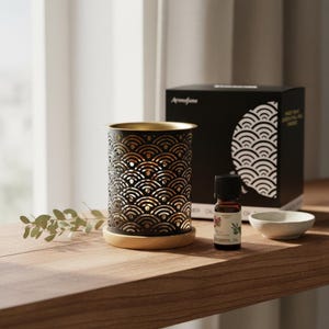 Aromafume Rainbow Essential Oil Burner | Oil Diffuser + Candle | Aromatherapy Diffuser |  Comes with a surprise 10ml Essential Oil