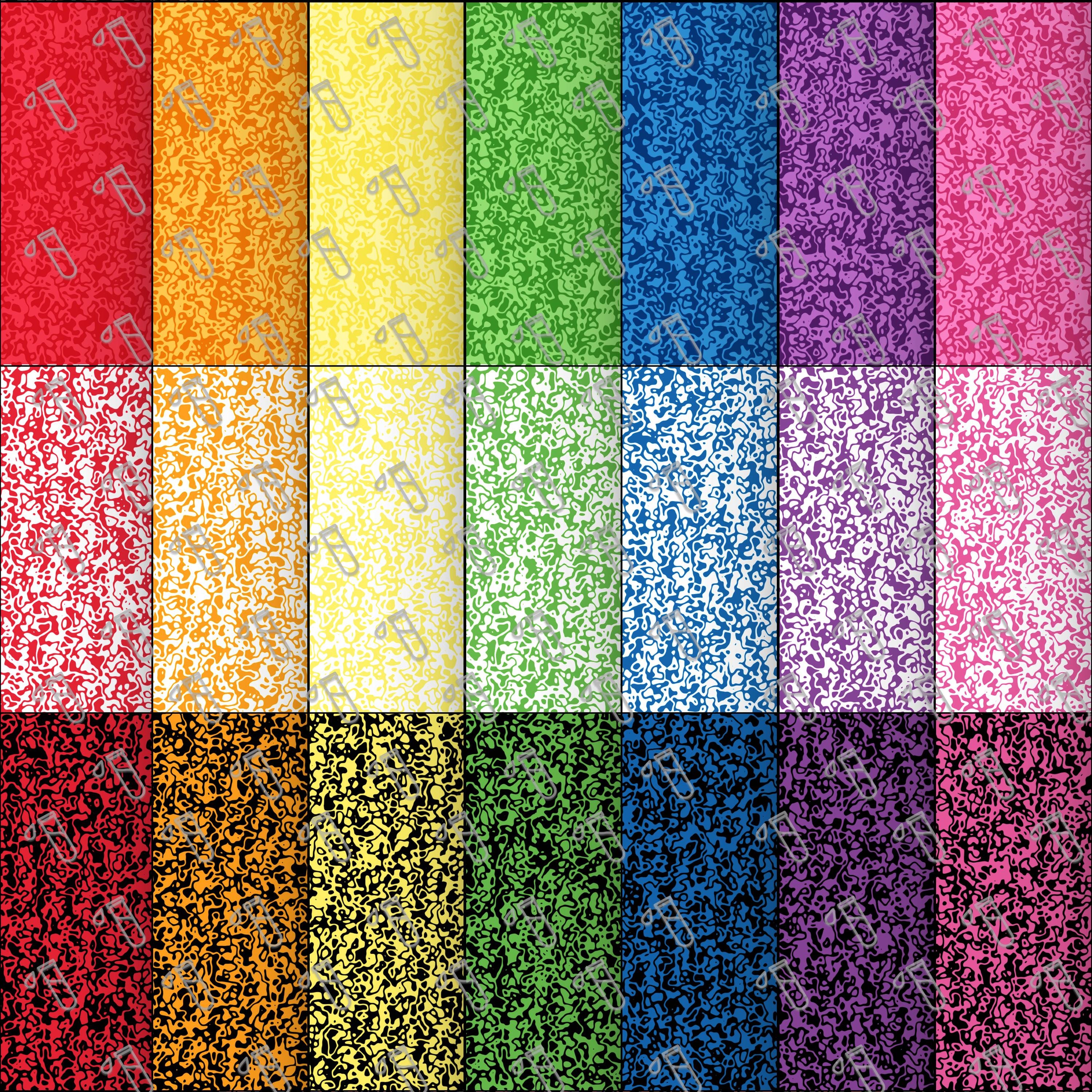 300 Organic Squiggle Patterns - Printable Scrapbook Designs - Seamless ...
