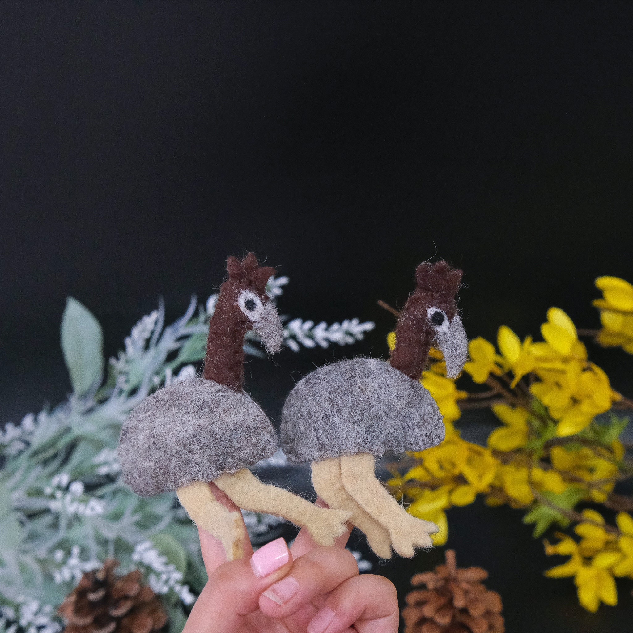 Handmade Felt Bird Finger Puppet, Storytelling for Kids, Nursery ...